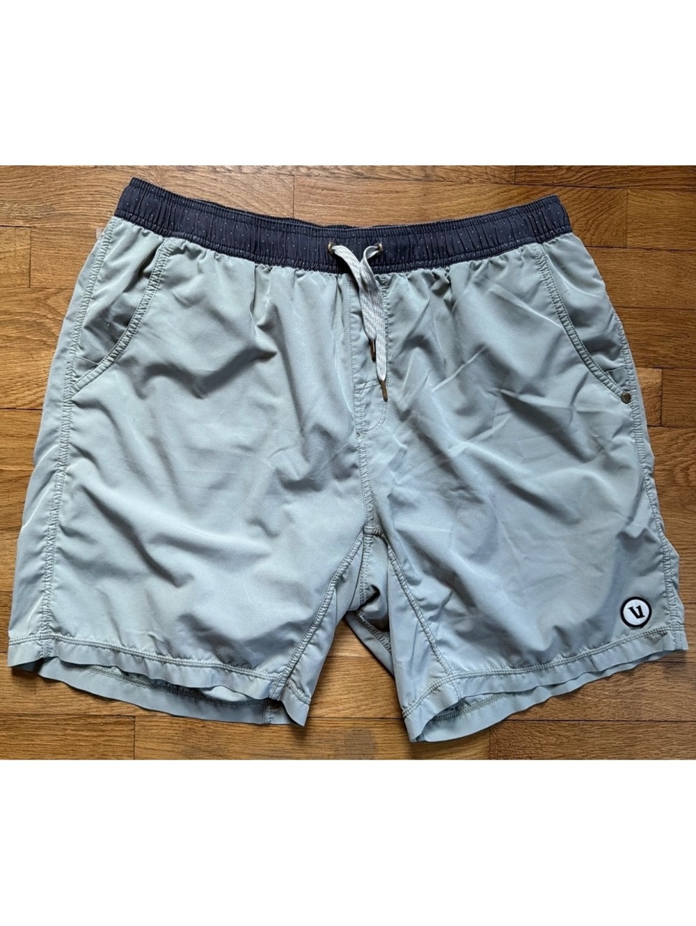 XL - Men - Vuori Light Gray Athletic Shorts